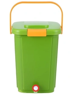 Gardeon 15L Kitchen Compost Bin Food Waste Caddy Drain Tap Green
