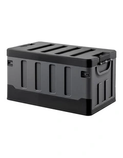 Gardeon Collapsible Outdoor Storage Box 60L Stackable Folding Camping Organizer Black
