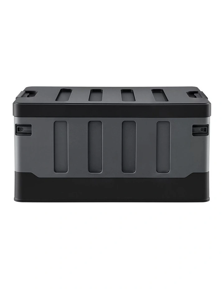 Gardeon Collapsible Outdoor Storage Box 60L Stackable Folding Camping Organizer Black image 3