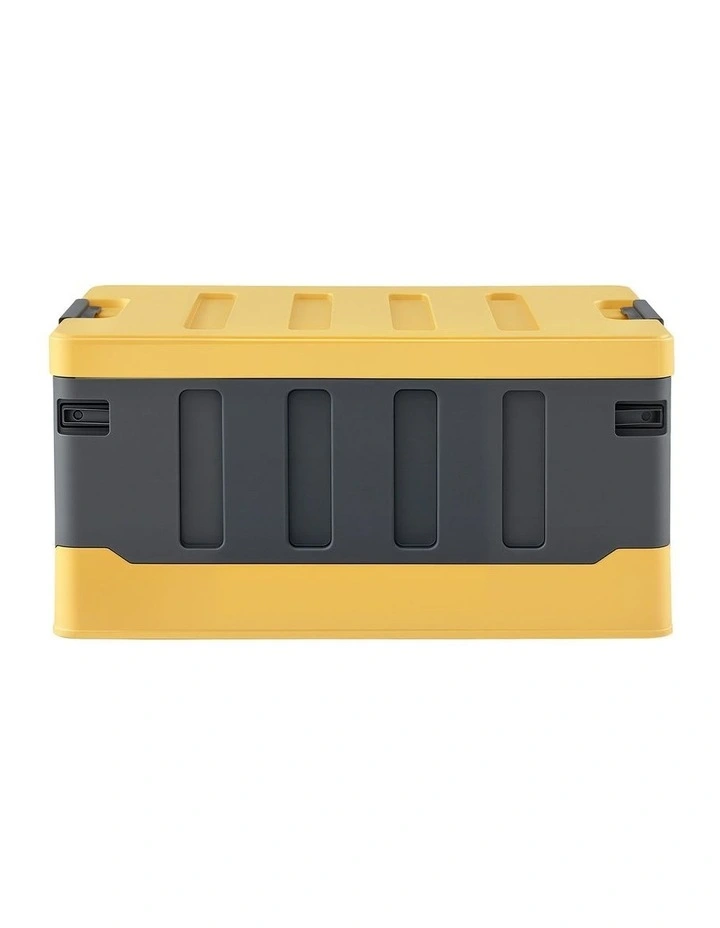 Gardeon Collapsible Outdoor Storage Box 60L Stackable Folding Camping Organizer Yellow image 3