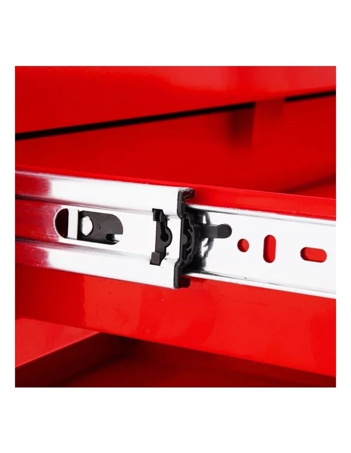 SOGA 2 Pack 3 Tier Tool Carts Red with Drawers and Hooks image 6