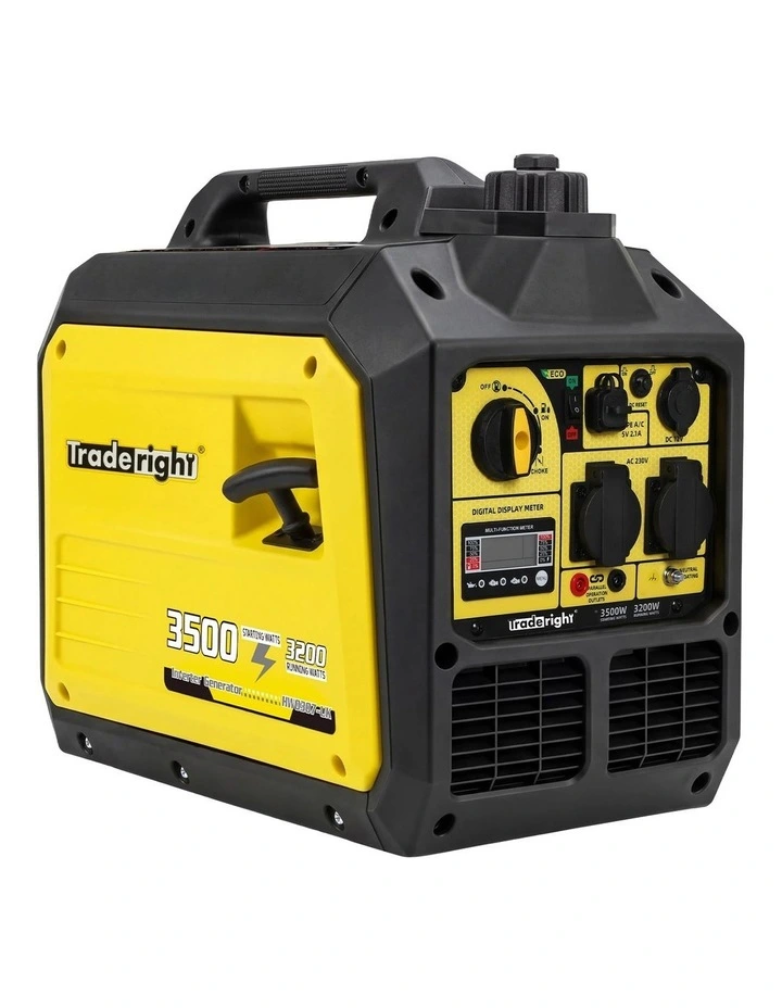 Traderight 3500W Petrol Inverter Generator Portable Silent Pure Sine Wave Power image 1