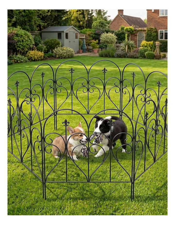 Mountview Decorative Garden Fence 5-Panel Animal Barrier Flower Edging Border image 7