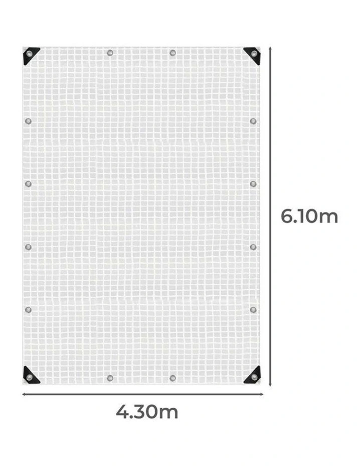 Manan Heavy Duty Tarp Tarpaulin 200GSM Waterproof Camping 4.3x6.1m image 3