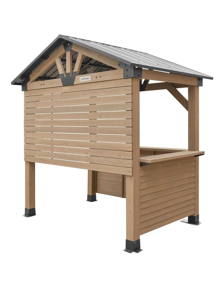 Yardtopia Oslo 2.4m x 1.8m Outdoor Timber & Steel Gable Roof Gazebo - Bar Set image 5
