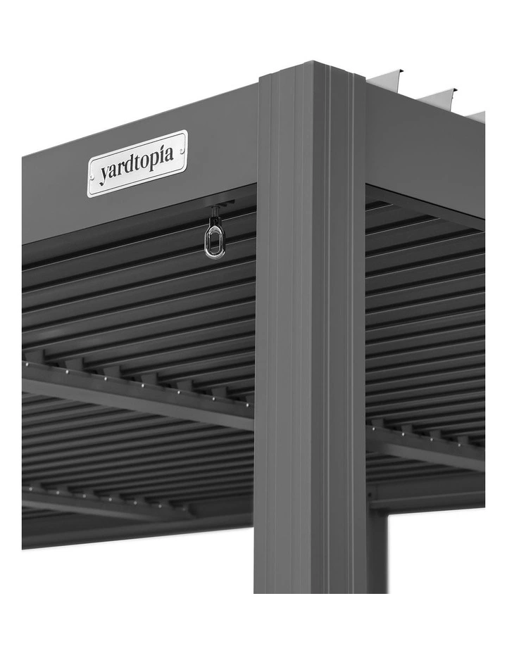 Yardtopia Elmont 3m x 5m Aluminium Pergola (Charcoal Grey) image 5