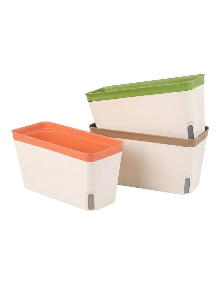 Toque Self Watering Plant Pots 3 Pcs Indoor Planter Box Vegetable Flower Garden image 1