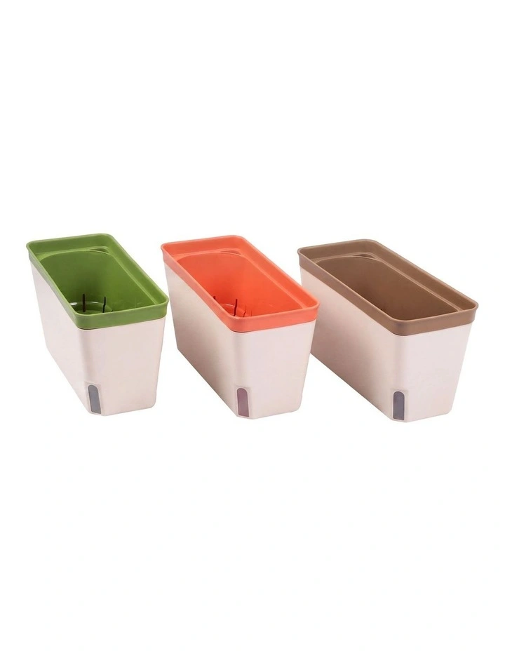 Toque Self Watering Plant Pots 3 Pcs Indoor Planter Box Vegetable Flower Garden image 2