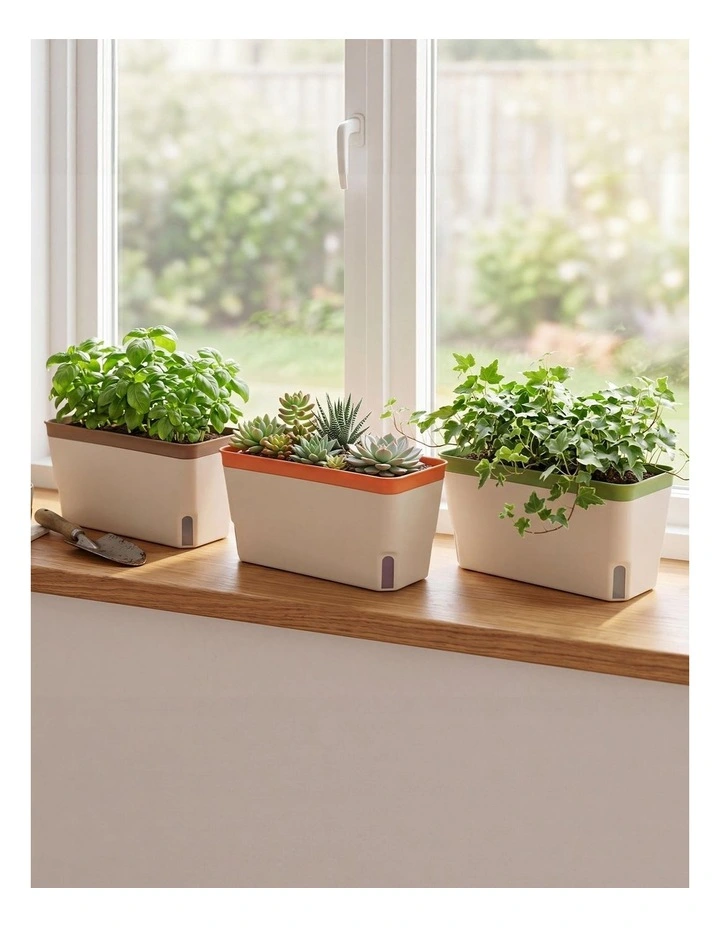 Toque Self Watering Plant Pots 3 Pcs Indoor Planter Box Vegetable Flower Garden image 7