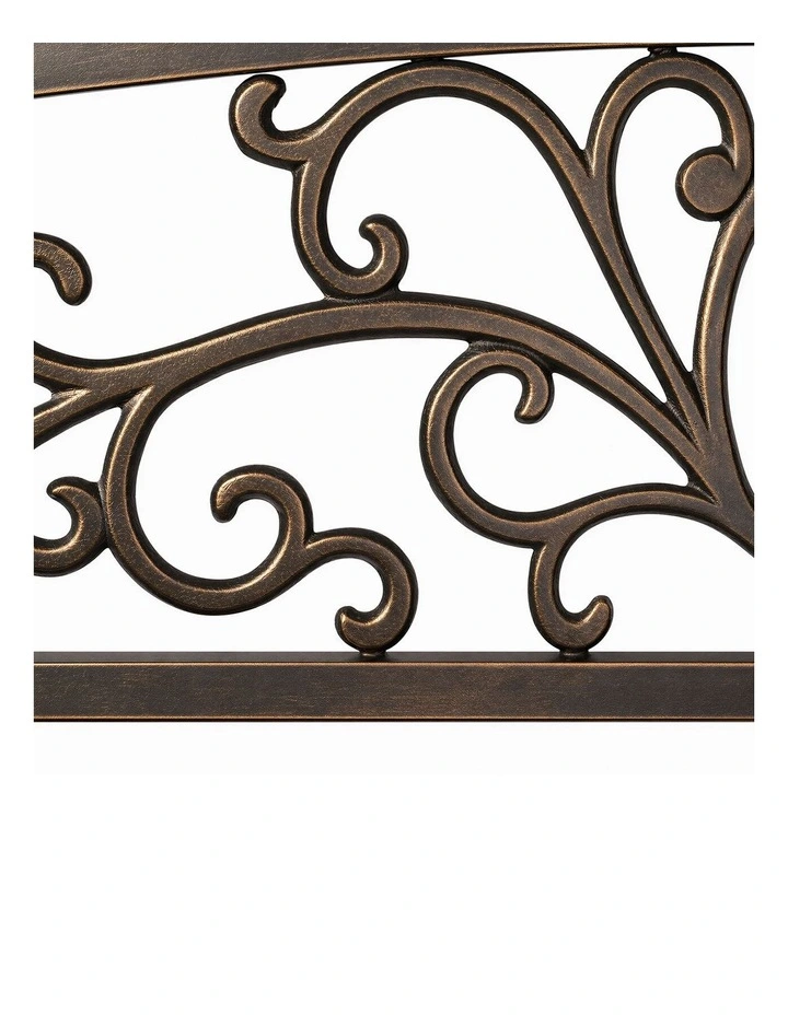Levede Garden Bench Seat Outdoor Furniture Patio Park Lounge Chair Bronze 3 Seat image 4