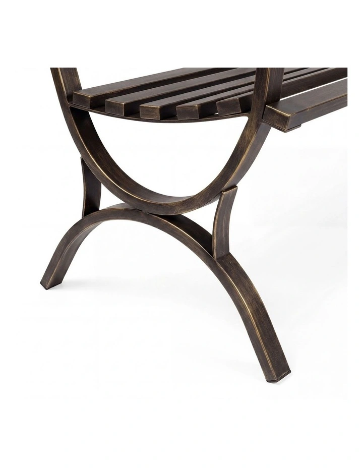 Levede Garden Bench Seat Outdoor Furniture Patio Park Lounge Chair Bronze 3 Seat image 6