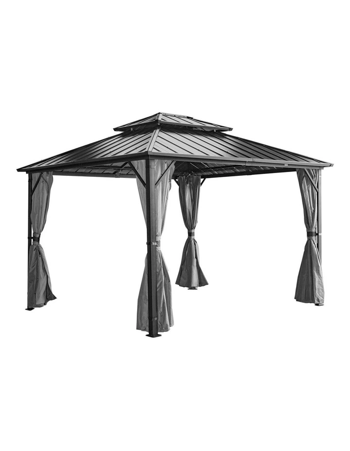 Yardtopia Aspendale Metal Gazebo Set with Mosquito Netting and Curtain image 7