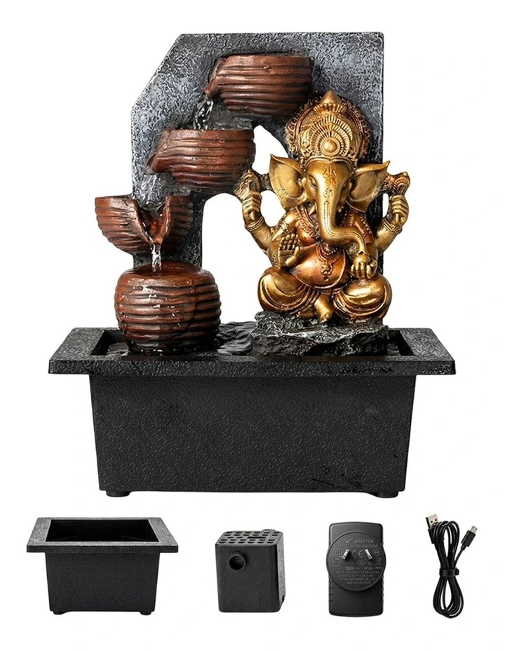 Spector Desktop Fountain LED Tabletop Zen Mini Water Fountain Office Living Room image 1
