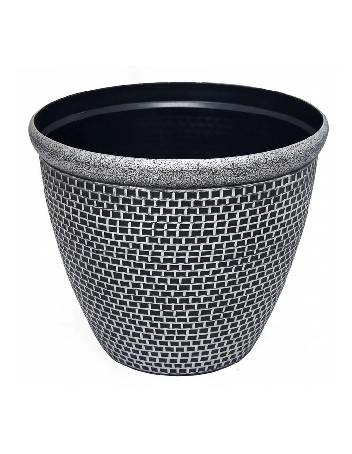 Toque Plastic Plant Pots 36cm Outdoor Garden Planter 2 Pcs With Drainage Holes image 2