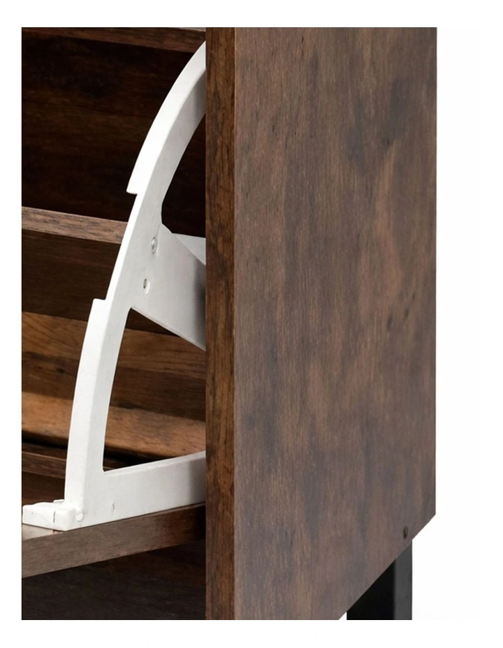 Levede Shoe Cabinet 2 Flip Drawers Storage Organiser Removable Shelf Hallway image 4