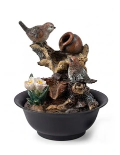 Spector Tabletop Water Fountain LED Colour Changing Bird Indoor Desktop AU Plug