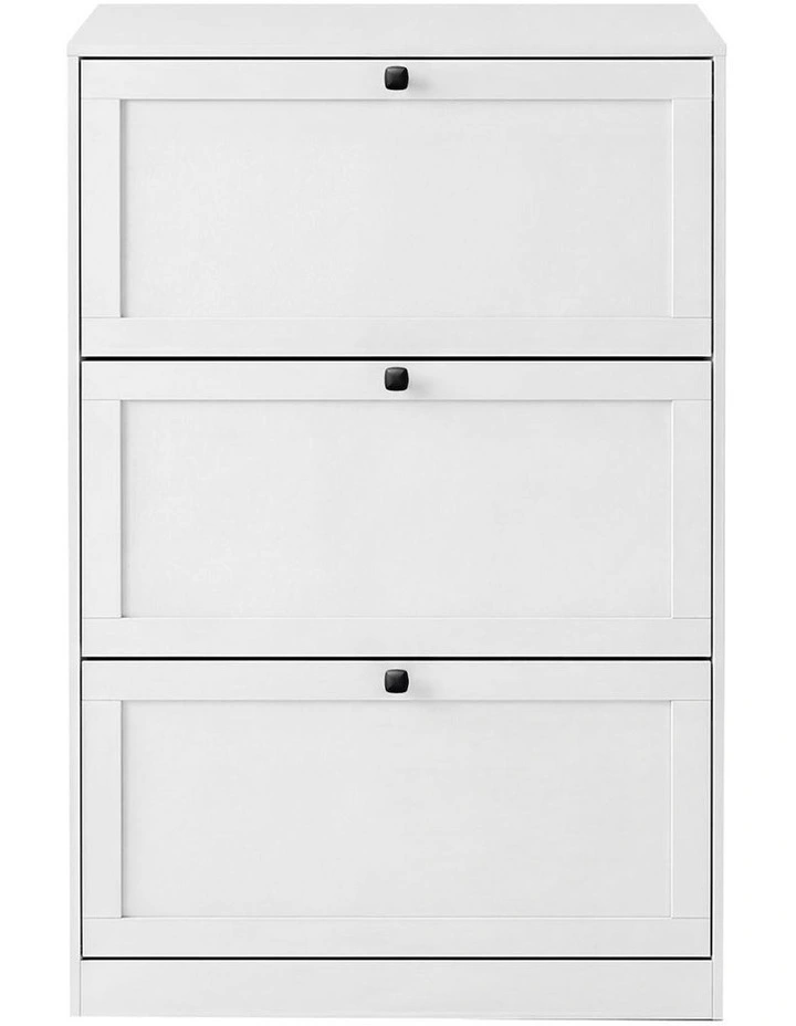 Levede Shoe Cabinet 3 Flip Drawers Adjustable Shelf Shoe Organiser Storage Rack image 2