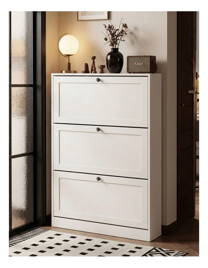 Levede Shoe Cabinet 3 Flip Drawers Adjustable Shelf Shoe Organiser Storage Rack image 7