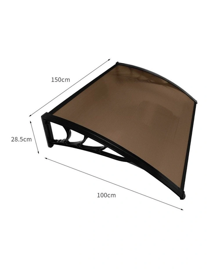 Mountview Window Door Awning Outdoor Sun Rain Shield Cover 1x1.5m image 3