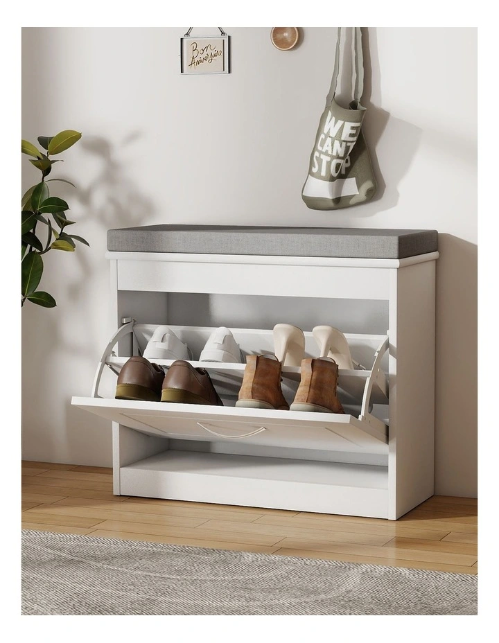 Levede 60cm Shoe Rack Storage Cabinet Bench Cosy Padded Seat Organiser Cupboard image 7