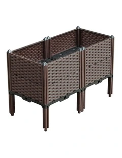 SOGA 80cm Raised Plastic Planter Box with Legs for Vegetables, Herbs & Flowers