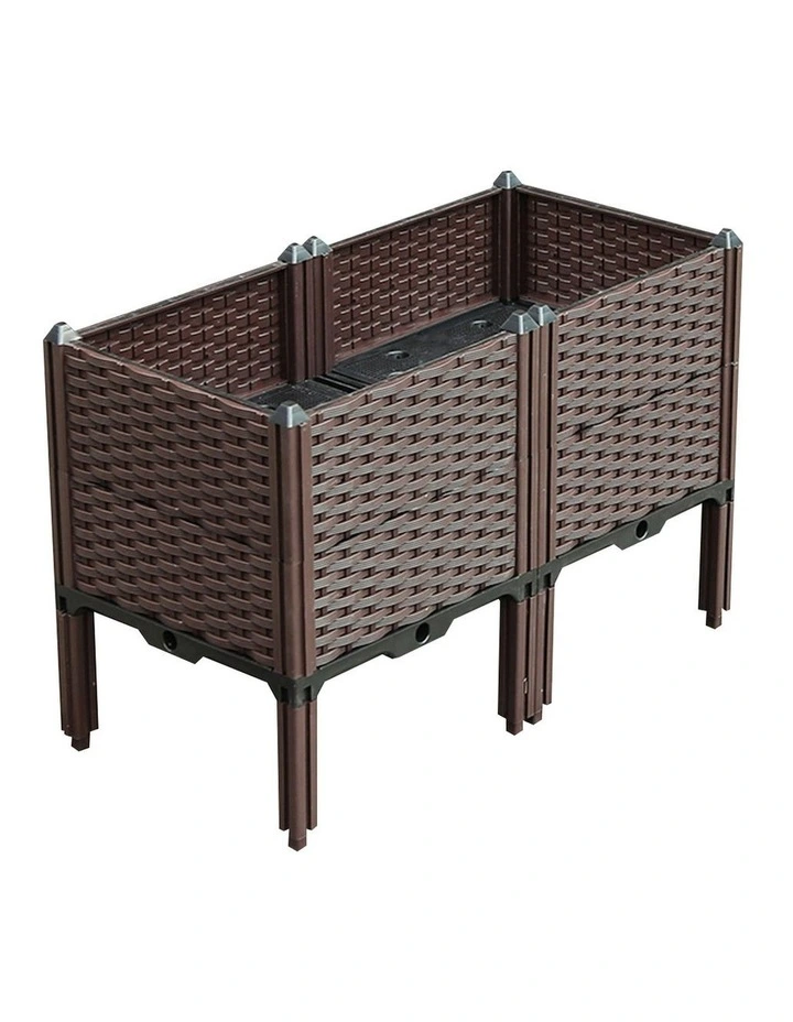 SOGA 80cm Raised Plastic Planter Box with Legs for Vegetables, Herbs & Flowers image 1