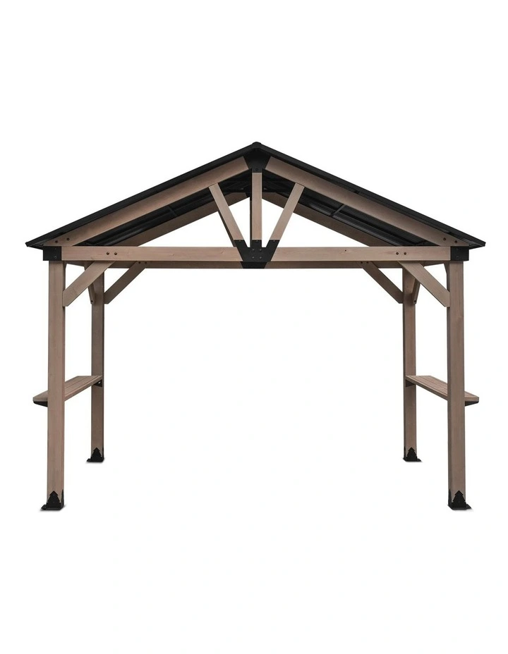 Yardtopia Oslo XL 3.6m x 2.4m BBQ/Grill Timber & Steel Gable Roof Gazebo image 2