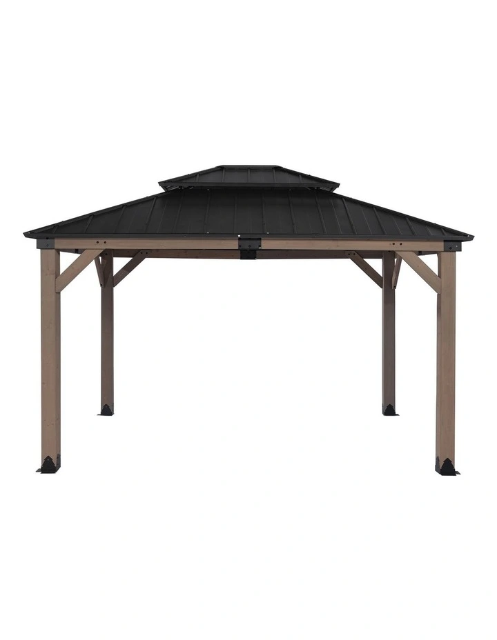 Yardtopia Maryborough 3.6m x 3m Timber & Steel Double Hip Roof Gazebo image 2