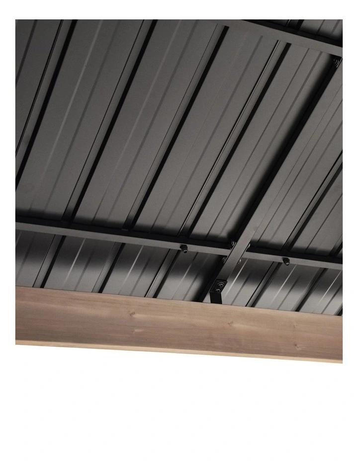Yardtopia Oslo 2.4m x 1.8m BBQ/Grill Timber & Steel Gable Roof Gazebo image 5
