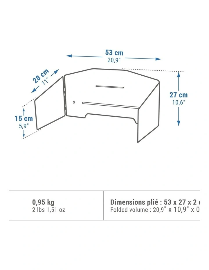 Decathlon | Adjustable Windshield for a Campsite Cooking Table or Worktop image 2