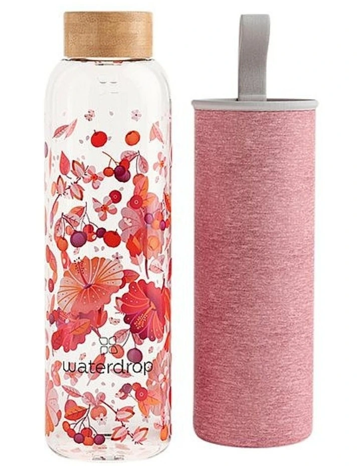 Decathlon | Waterdrop Glass Bottle Relax 600ml Red image 1