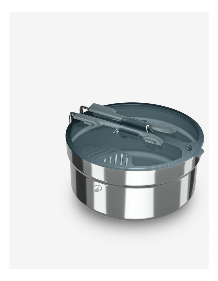 Decathlon | Quechua Camping Cooking Set In Stainless Steel - 2-people, 10 Pieces. image 2