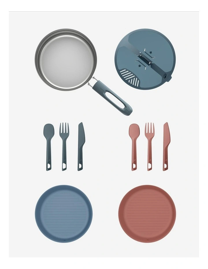 Decathlon | Quechua Camping Cooking Set In Stainless Steel - 2-people, 10 Pieces. image 3