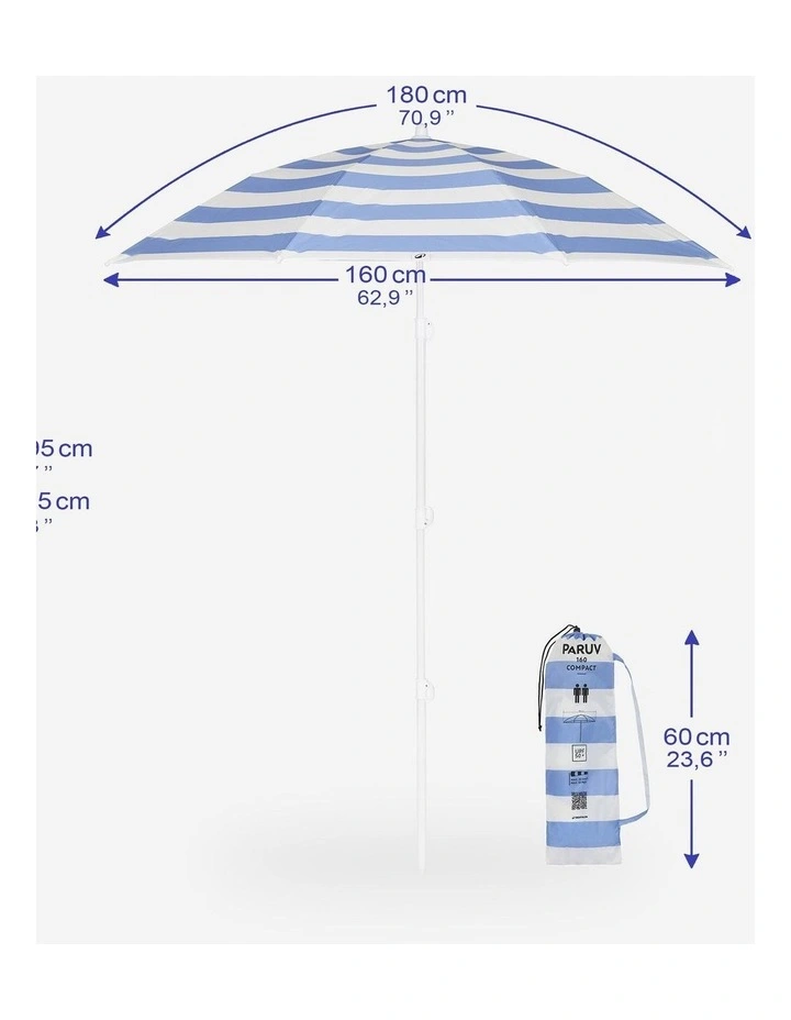 Decathlon | Compact sunshade 2-seater, PARUV horizon blue image 5