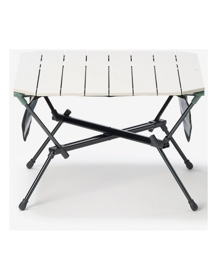 Decathlon | LOW TABLE -  COMPACT - FOR CAMPING - 500  - BEIGE - GREEN image 4