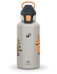 Decathlon | Kids 0.6 L aluminium Flask 500 with instant cap for hiking - Beige