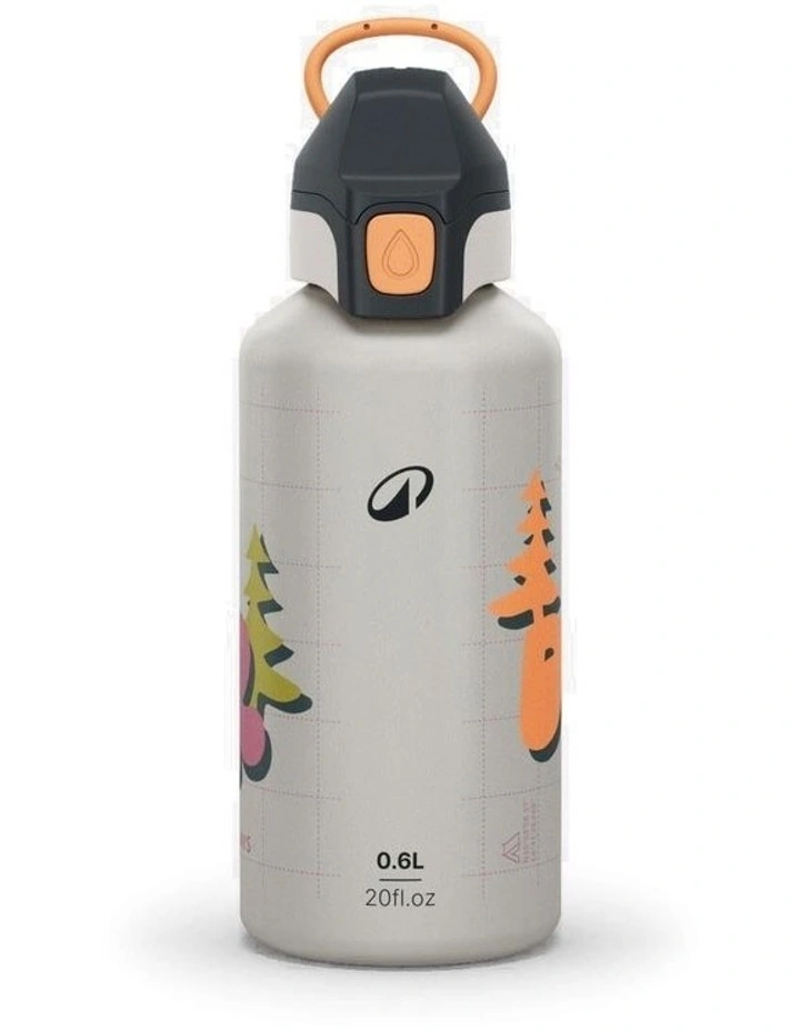 Decathlon | Kids 0.6 L aluminium Flask 500 with instant cap for hiking - Beige image 1