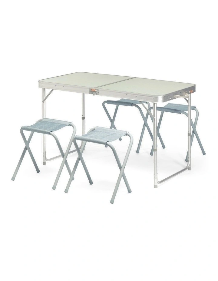 Decathlon | Quechua Folding Camping Table With 4 Stools 4 to 6 People Green image 1