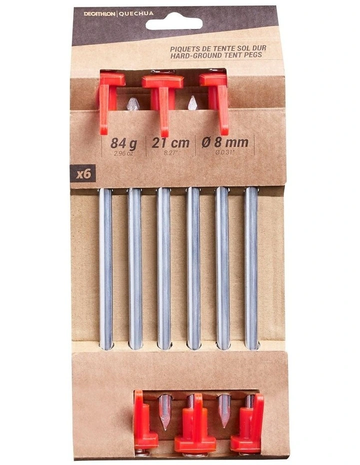 Decathlon | 6 TENT PEGS - HARD GROUND image 2