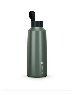 Decathlon | Stainless Steel Flask with Screw Cap for Hiking 100 1 L - Green