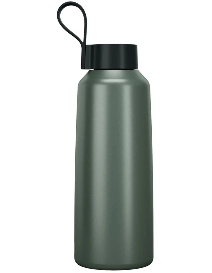 Decathlon | Stainless Steel Flask with Screw Cap for Hiking 100 1 L - Green image 2