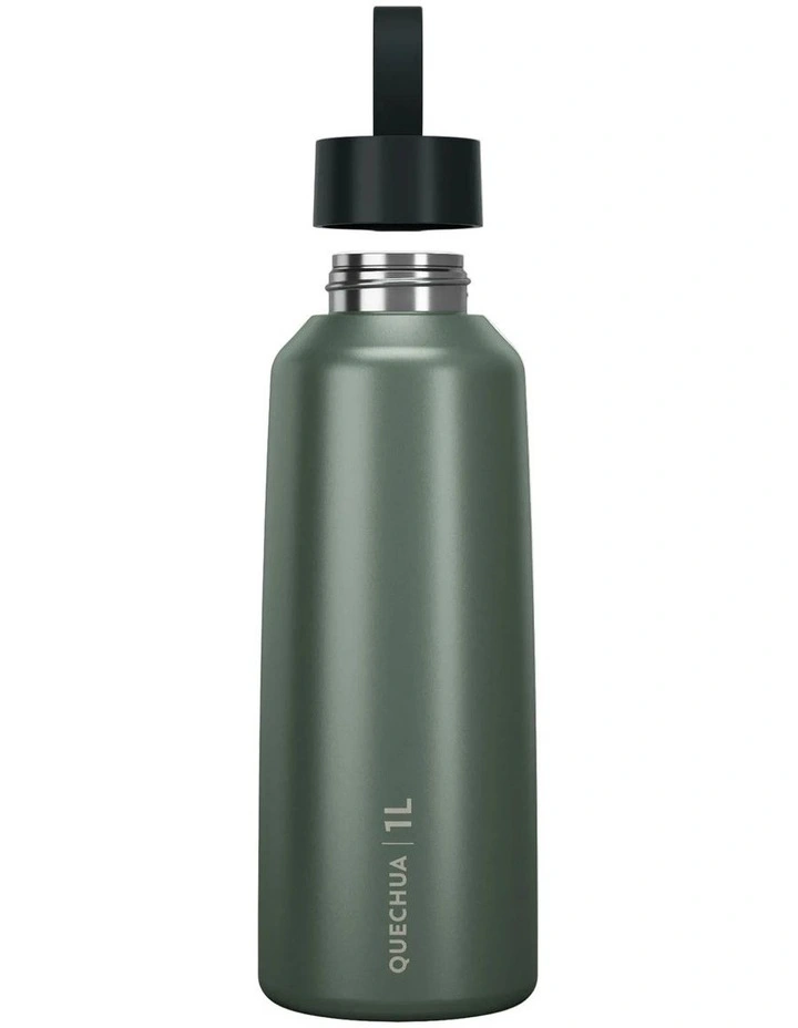 Decathlon | Stainless Steel Flask with Screw Cap for Hiking 100 1 L - Green image 7