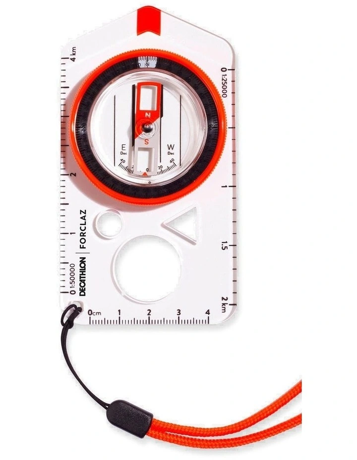 Decathlon | EXPLORER 500 BASEPLATE ORIENTEERING AND HIKING COMPASS - ORANGE image 1