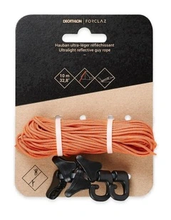 Decathlon | Ultra-light reflective trekking guy ropes - Orange