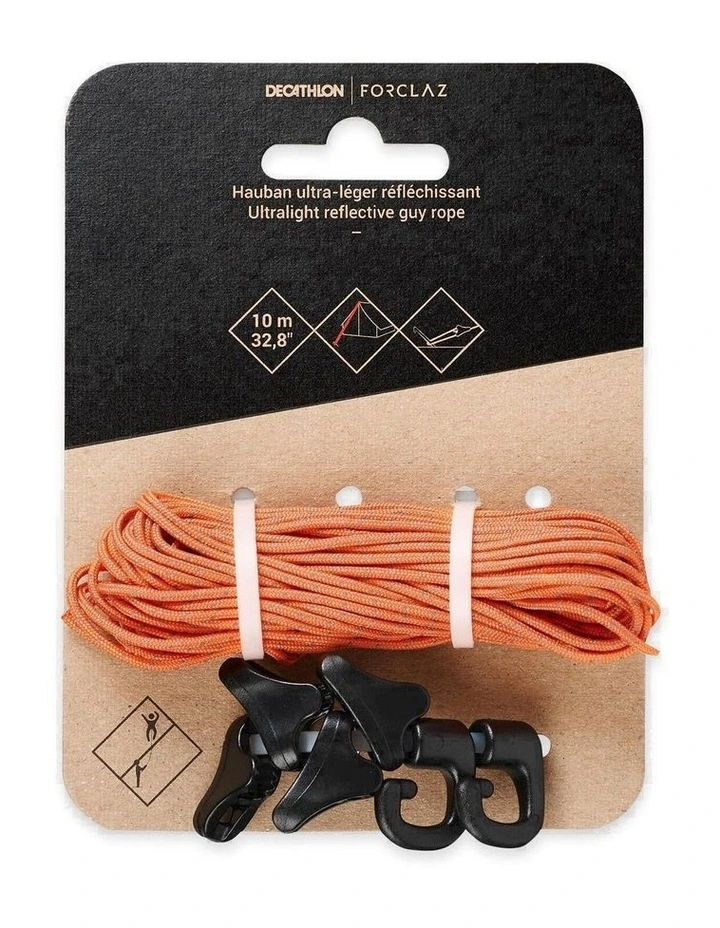 Decathlon | Ultra-light reflective trekking guy ropes - Orange image 1