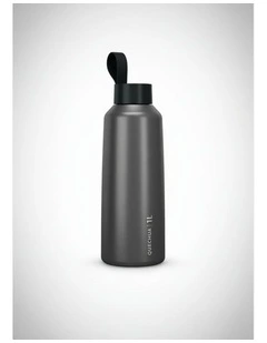 Decathlon | Stainless Steel Flask with Screw Cap for Hiking 100 1 L - Grey
