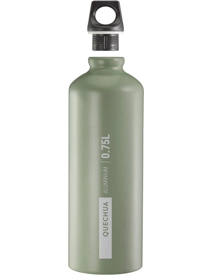 Decathlon | Aluminium Hiking Flask 100 with Screw Cap 0.75 Litre - Khaki image 2