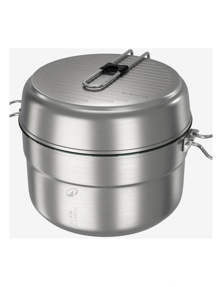Decathlon | Stainless Steel Non-stick Camping Cookset 500 4 People 25 Items image 3