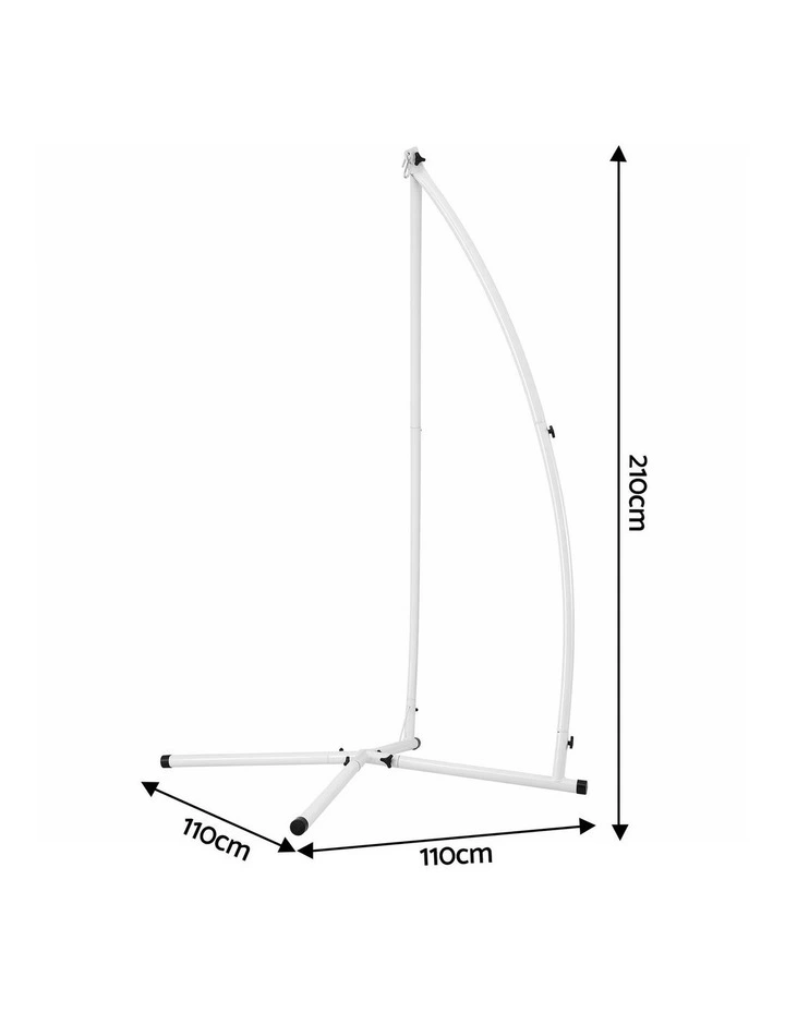 Gardeon Hammock Stand 150kg Capacity White Steel Frame for Hanging Chairs image 2