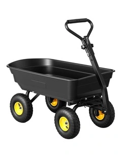 Gardeon Garden Cart Dump Utility Wagon 270kg 2in1 Handle Tractor Trolley 110L with 10in Tyres